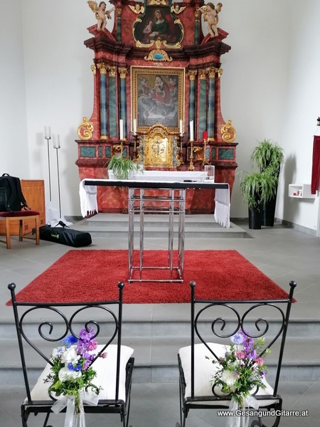 Hochzeitssängerin Sängerin Gitarre Kapelle Maria Ebene Trauung Hochzeit Frastanz Vorarlberg